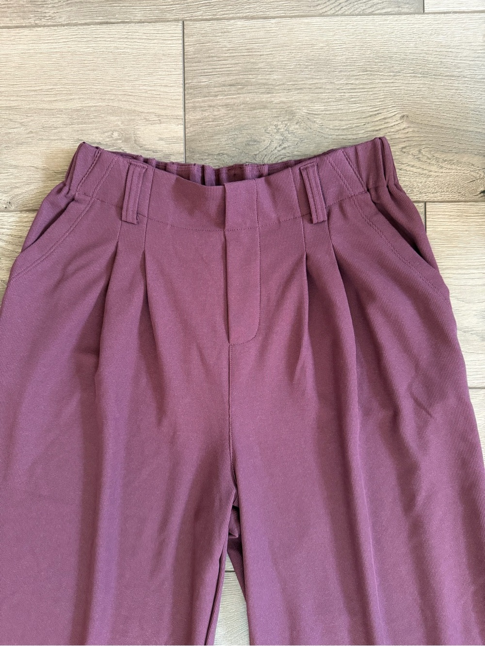 HALRA Wide-Leg High-Waist Pants in Plum Size Small - Picture 7 of 9